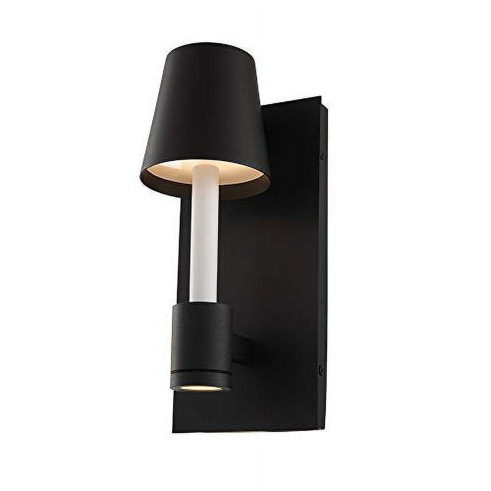 Matte Black and White LED Outdoor Wall Sconce