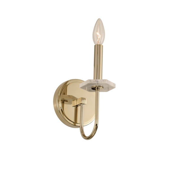 Kalco Lighting Carrara 5" 1 Light Modern Marble Wall Bracket in Champagne Gold