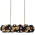 thumbnail image 1 of Kalco 520361BVB Damask 24 Light 48" Wide Linear Chandelier - Black / Vintage Brass, 1 of 3
