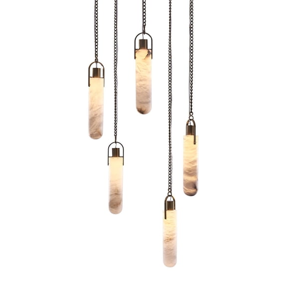Kalco 519277 Flint Additions 24" Wide Led Multi Light Pendant - Winter Brass