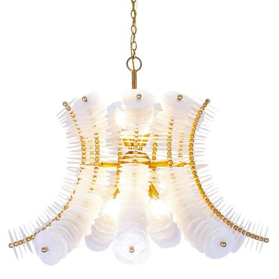 Kalco 523670 Gossamer 12 Light 32" Wide Abstract Chandelier - Oxidized Gold Leaf
