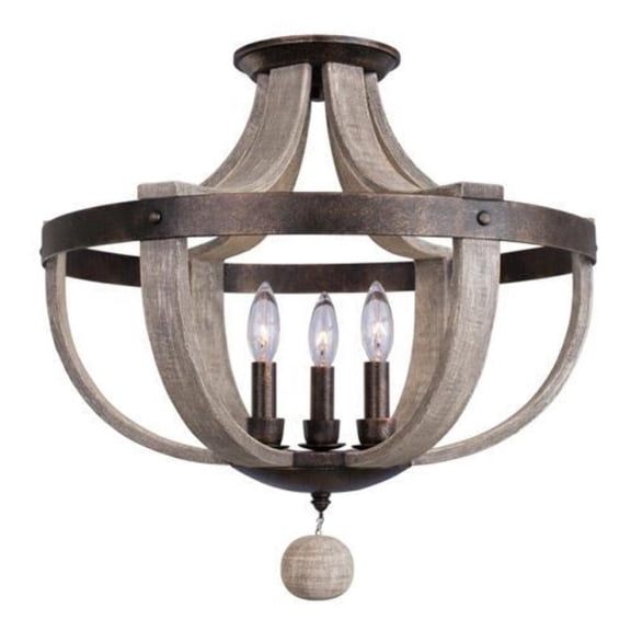 Harper 3 Light Semi Flush Mount