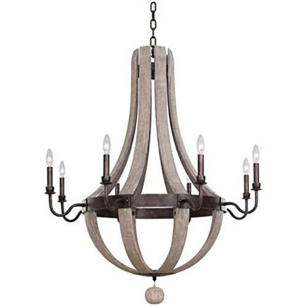 Florence Gold Coastal Farmhouse Iron Chandelier
