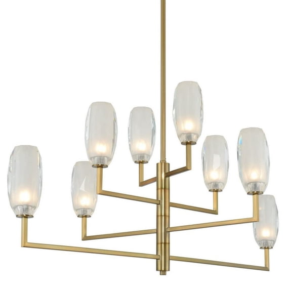 Kalco Lighting 511560WB Island Lighting Winter Brass Steel |Crystal June