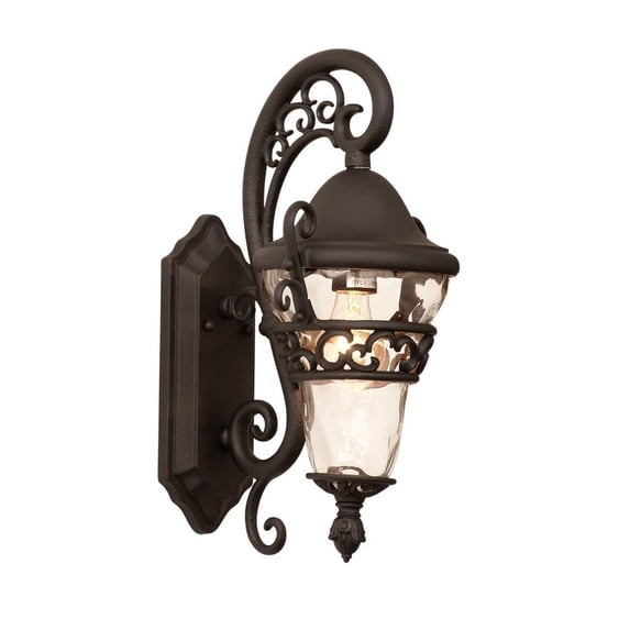 Kalco Lighting Anastasia Outdoor 9.5" Small 1 Light Wall Bracket in Matte Black
