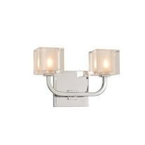 Kalco Lighting Arcata 10" 2-light Modern Crystal Bath Light in Chrome
