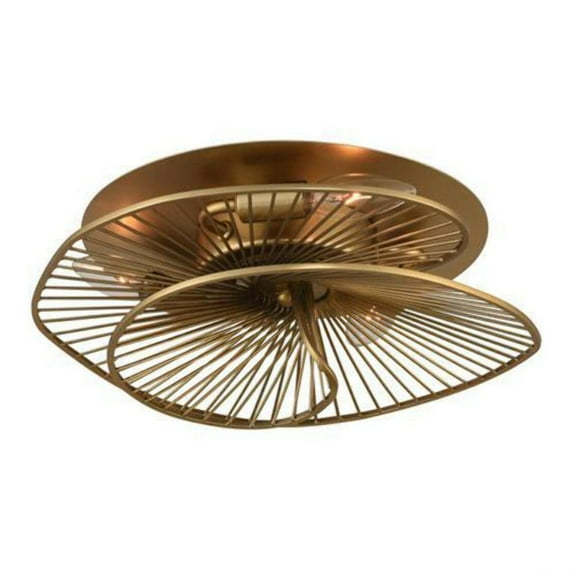 Kalco Lighting Aurora 14" Modern Stainless Steel Flush Mount in Nordic Brass