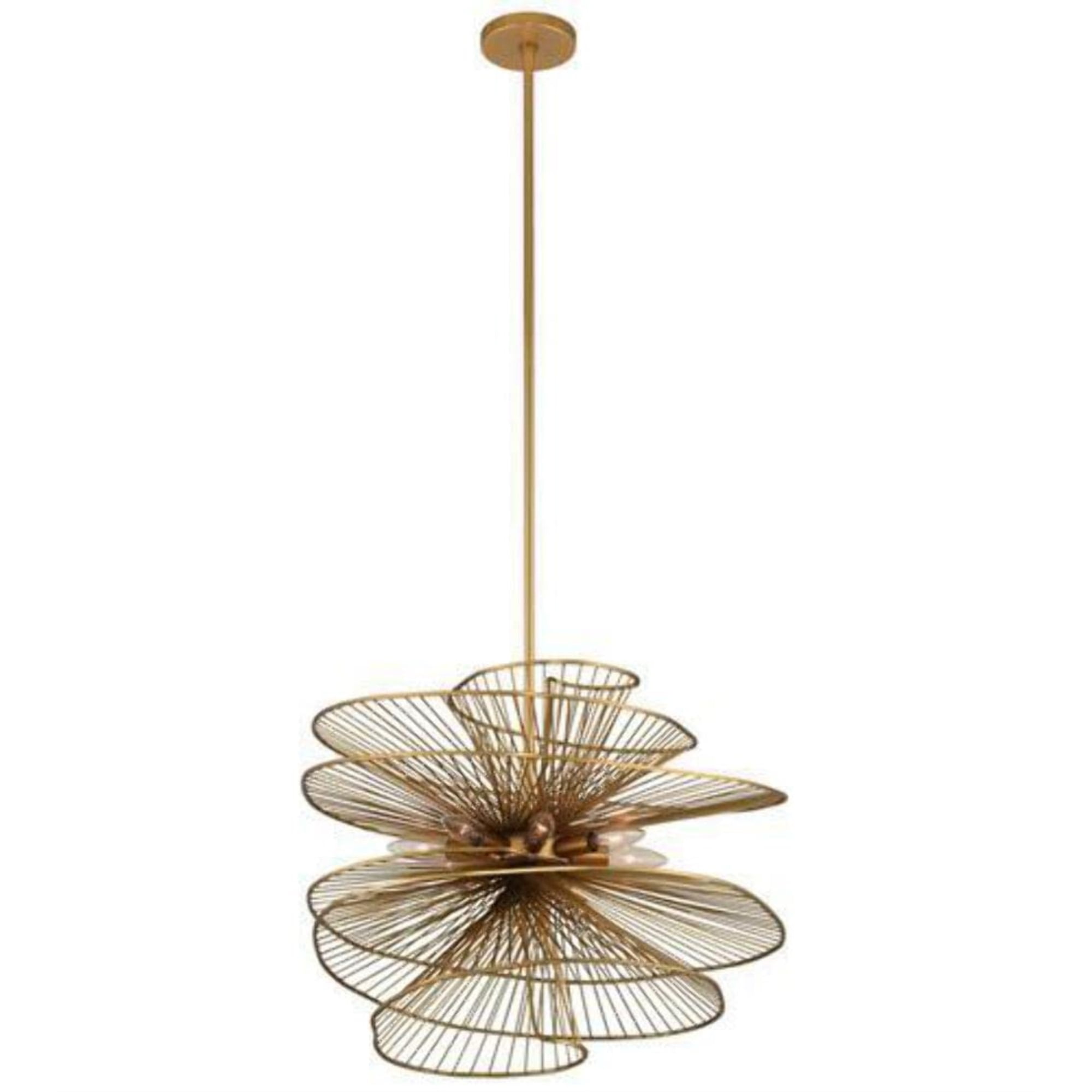 Nordic Brass 32" Crystal Incandescent Chandelier
