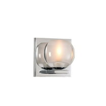 Kalco Lighting Corona 5" 1 Light Modern Glass Bath Light in Chrome