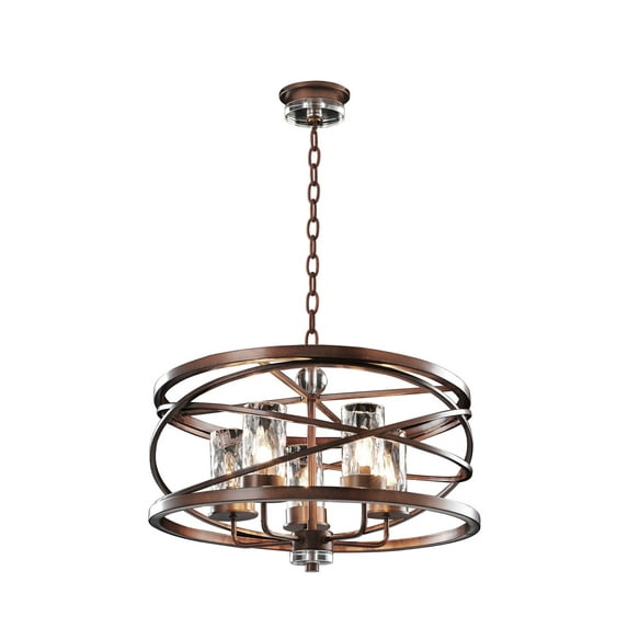 Kalco Lighting Eternity 24" 5-light Wrought Iron Pendant in Etruscan Bronze