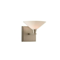 Kalco Lighting Galvaston 7" 1 Light Modern Glass Bath Light in Satin Nickel