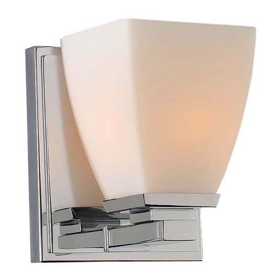 Kalco Lighting Huntington 5" 1 Light Traditional Glass Bath Vanity in Chrome