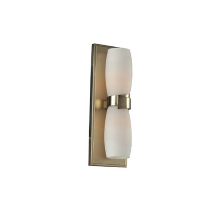 Kalco Lighting Laguna 5" 2-light Modern Glass ADA Wall Bracket in Satin Gold