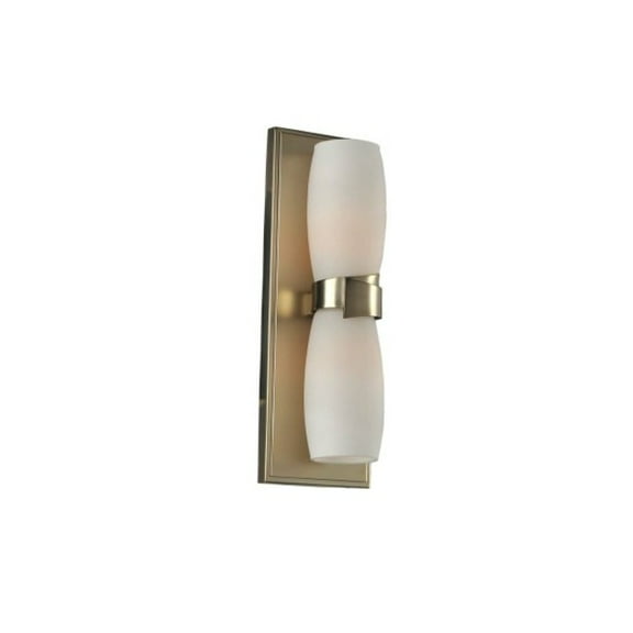 Kalco Lighting Laguna 5" 2-light Modern Glass ADA Wall Bracket in Satin Gold
