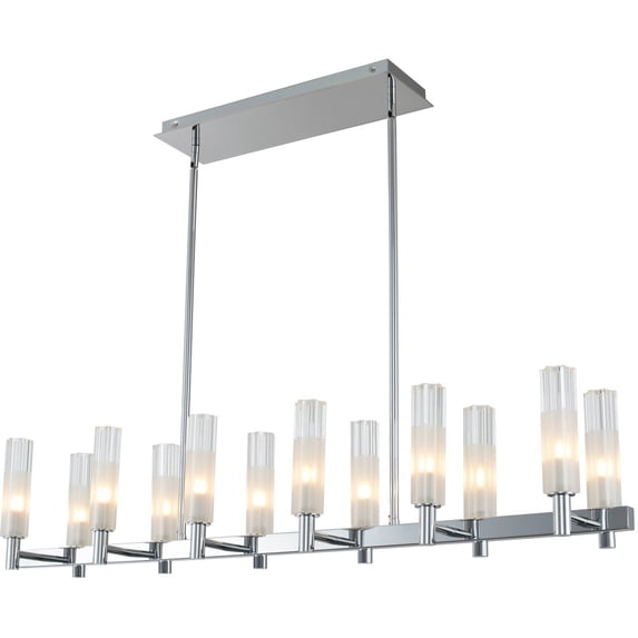 Kalco Lighting 509660CH Island Lighting Chrome Steel/Glass Lorne