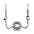 thumbnail image 1 of Kalco Lighting Sharlow 11" 2-light Modern Metal Wall Bracket in Chrome, 1 of 3