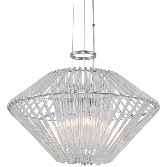 Kalco Lighting 508451CH Pendants Chrome Glass/Steel Taza Chrome