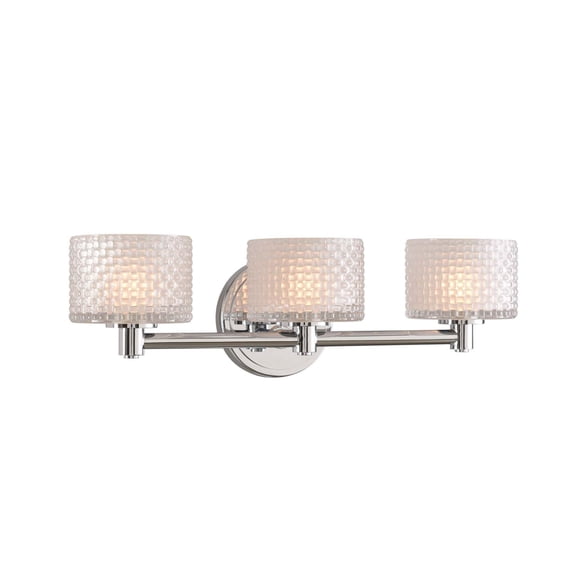 Kalco Lighting Willow 19" 3-light Modern Glass Bath Light in Chrome