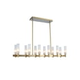 thumbnail image 1 of Kalco 509660 Lorne 12 Light 8" Wide Led Linear Chandelier - Winter Brass, 1 of 1