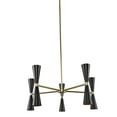 thumbnail image 1 of Kalco Lighting 310470BVB Chandeliers Black and Vintage Brass Milo, 1 of 5