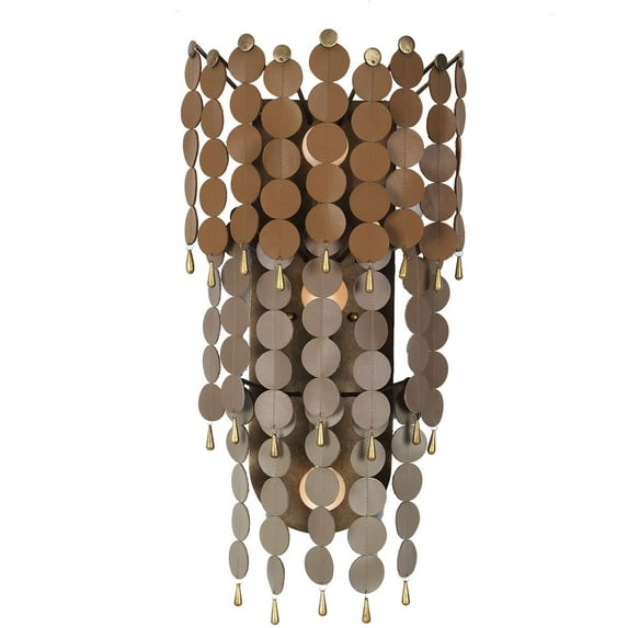 Kalco 522323 Pelt 3 Light 25" Tall Wall Sconce - Pearlized Antique Brass