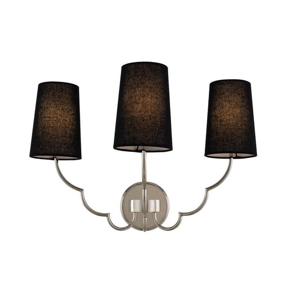 3 Light Wall Sconce In Contemporary Style-14 Inches Tall And 22 Inches Wide-Polished Nickel Finish Kalco Lighting 514323Pn