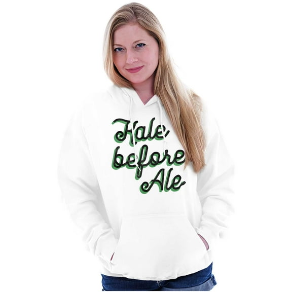 Kale Before Ale Beer Drinking Healthy Hoodie Sweatshirt Women Men Brisco Brands S