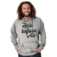 thumbnail image 1 of Kale Before Ale Beer Drinking Healthy Hoodie Sweatshirt Women Men Brisco Brands X, 1 of 5