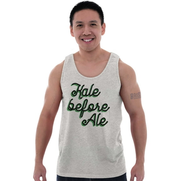 Kale Before Ale Beer Drinking Healthy Tank Top T Shirts Men Women Brisco Brands S