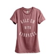 thumbnail image 1 of Kale Em With Kindness Women's Fashion Relaxed T-Shirt Tee Heather Rouge Large, 1 of 3
