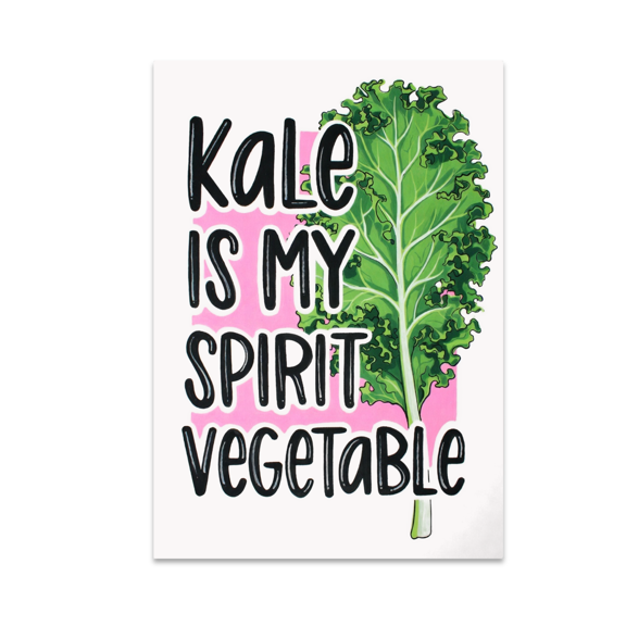 Kale Is My Spirit Vegetable - Plant Lady - 13x19 Poster Print