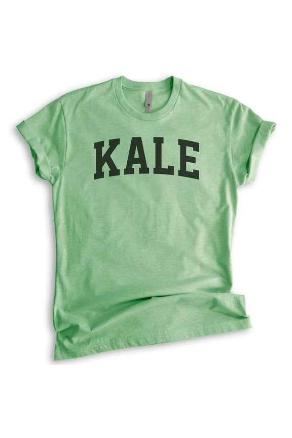 Kale Shirt, Unisex Women's Men's Shirt, Health Food Shirt, Workout Shirt, Vegan Shirt, Heather Apple Green, 3X-Large