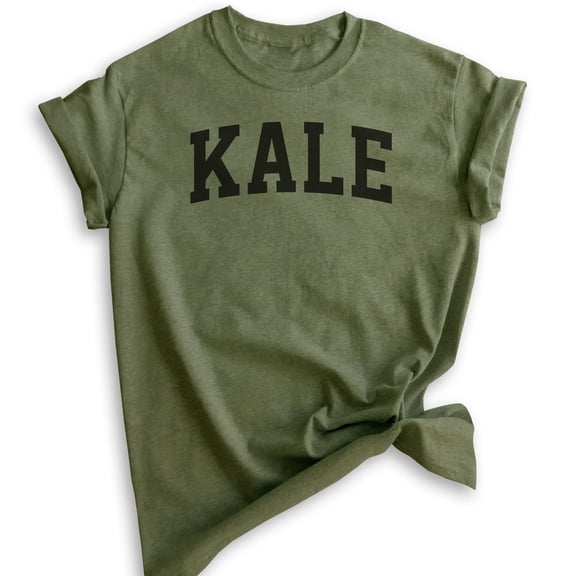 Kale Shirt, Unisex Women's Men's Shirt, Health Food Shirt, Workout Shirt, Vegan Shirt, Heather Military Green, Small