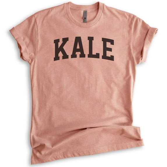 Kale Shirt, Unisex Women's Men's Shirt, Health Food Shirt, Workout Shirt, Vegan Shirt, Heather Sunset, Large