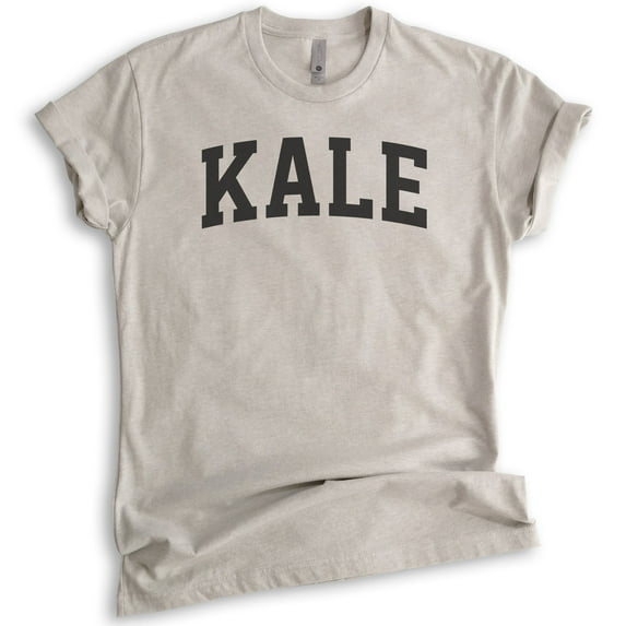 Kale Shirt, Unisex Women's Men's Shirt, Health Food Shirt, Workout Shirt, Vegan Shirt, Light Silk Gray, Large