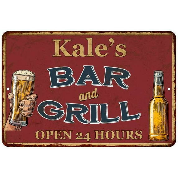 Kale's Red Bar and Grill Rustic Sign Decor 8x12 108120045155