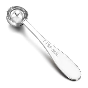 Kaleduo 1 TSP (5ml) Single Stainless Steel Measuring Spoon, Individual Metal Teaspoon Scoop with Gift Box