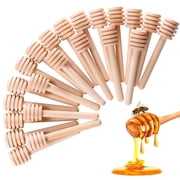 Kaleduo 25 Pcs 3 Inch Mini Wooden Honey Dipper Sticks, Honeycomb Stirrer for Honey Jar Dispensing, Drizzling & Wedding Party Favors