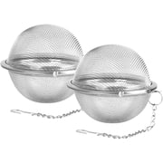 Kaleduo 2pcs Stainless Steel Mesh Tea Ball 2.1 Inch Tea Strainers Teas Infuser Strainer Filters for Teas