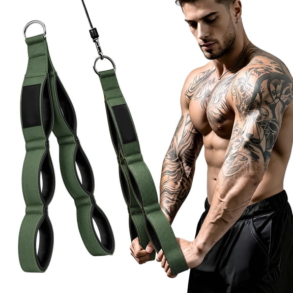 Kaleduo 3-in-1 Tricep Rope Cable Attachment, Ergonomic Handles for Tricep Pushdowns, Overhead Extensions & Lats, Full Range of Motion Gym Accessory