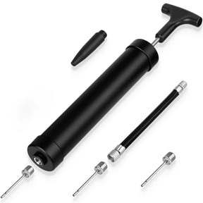 Kaleduo 8-Inch Ball Pump with Push & Pull Inflating System, Hand Pump for Sports Balls (Volleyball, Basketball, Football, Soccer) with 3 Needles, Hose & Storage Bag