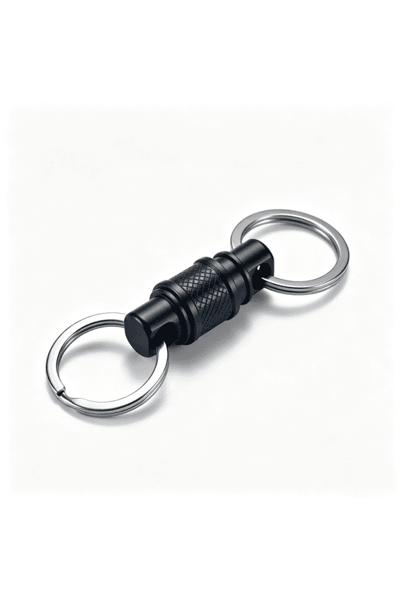 Titanium Quick Release Swivel Keychain, Heavy Duty Pull Apart Detachable Car Key Holder with Key Rings, Portable Double End Quick Disconnect Keychain