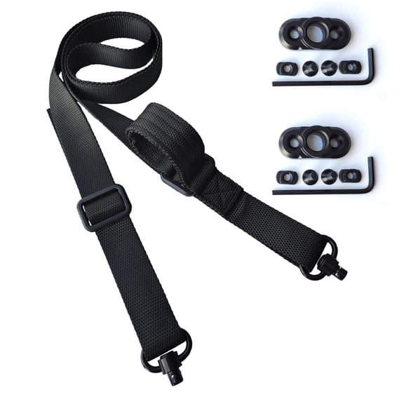 Kaleduo Two Point Traditional QD Sling, Quick Adjust Loop Sling with Swivel Mounts for Outdoor Sports
