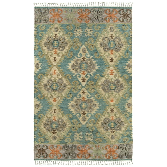 Kaleen Alejandra Textured Southwestern Area Rugs, Blue