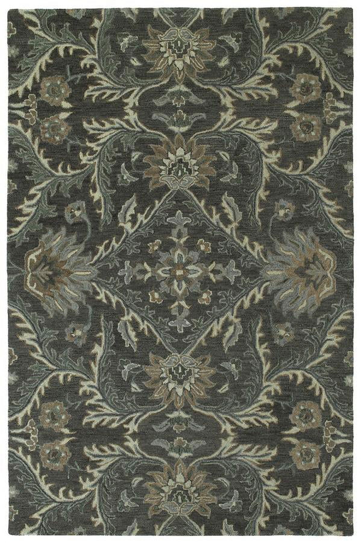 Amaranta Charcoal Gray Hand-Tufted Wool Area Rug 2' x 3'