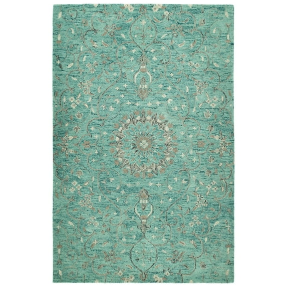 Kaleen Chancellor CHA01 Turquoise 4' x 6' Rug