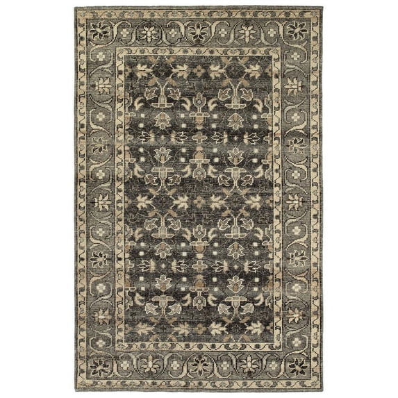 Kaleen Herrera Charcoal Rug - (8 Foot x 10 Foot)