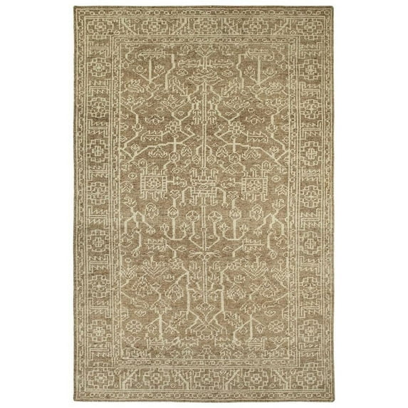Kaleen Herrera Khaki Rug - (2 Foot 6 Inch x 12 Foot)