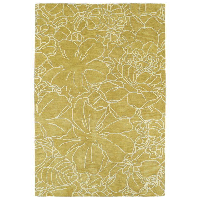 kaleen-melange-collection-yellow-8-x-10-100-wool-rug-walmart