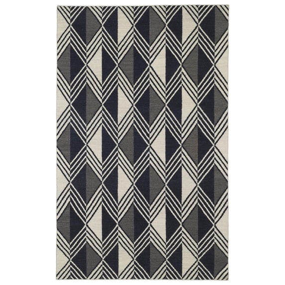 kaleen nomad diamond geometric reversible wool rug